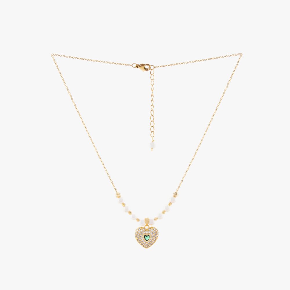 گردنبند مروارید زنانه شیدا با آبکاری طلا سری زروار - 1