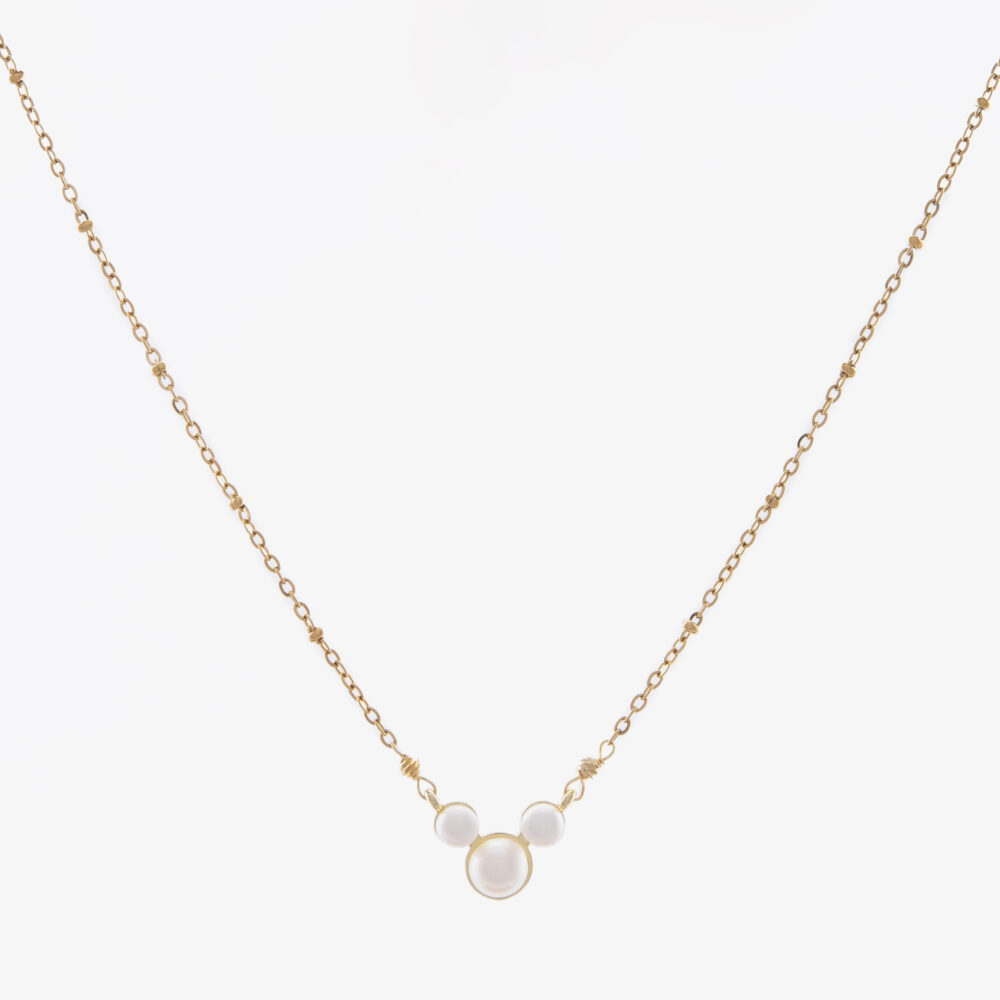 10016333-W2 گردنبند مروارید زنانه صبا با آبکاری طلا سری زروار - 1