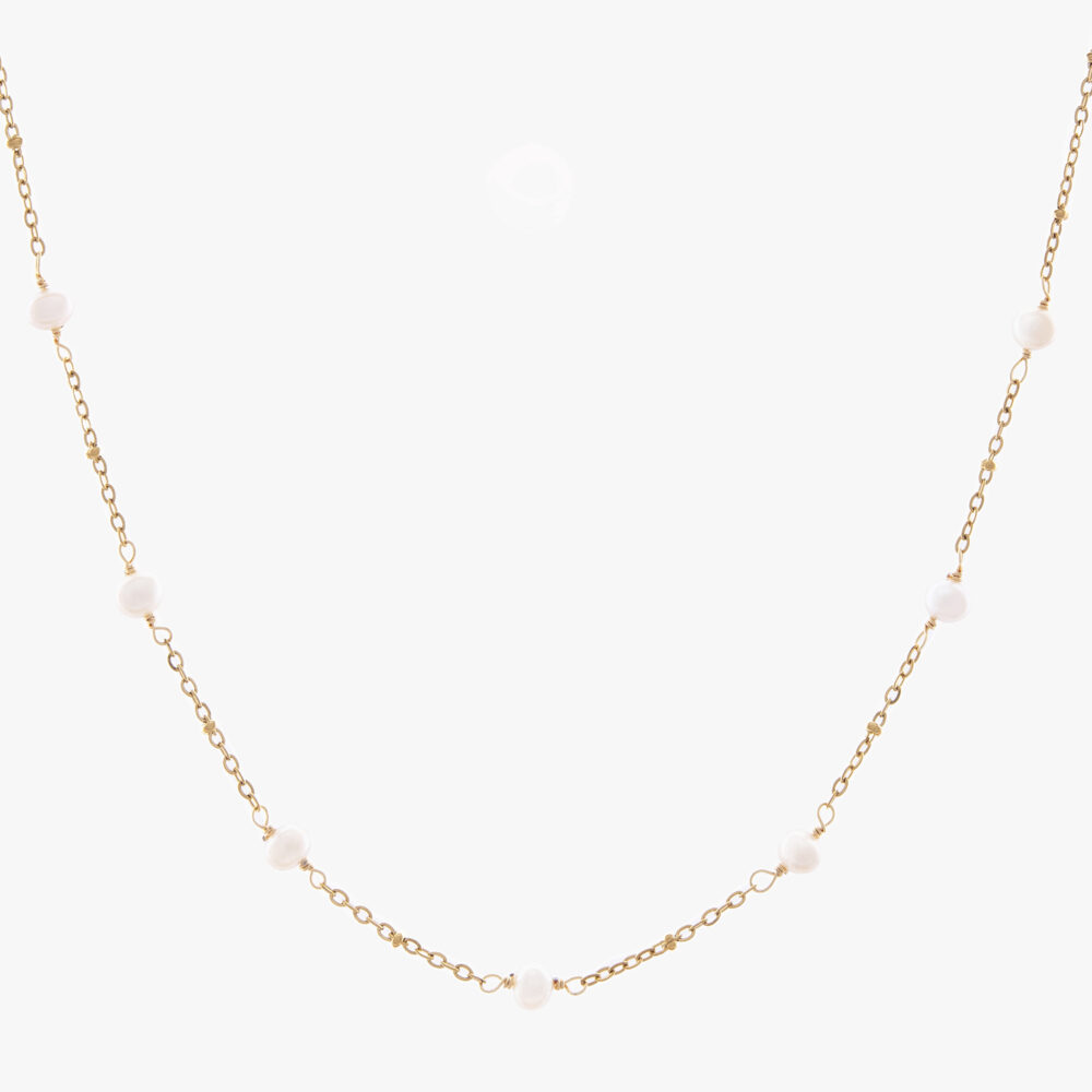 10016334-W.jpg گردنبند مروارید زنانه صنم با آبکاری طلا سری زروار - 1