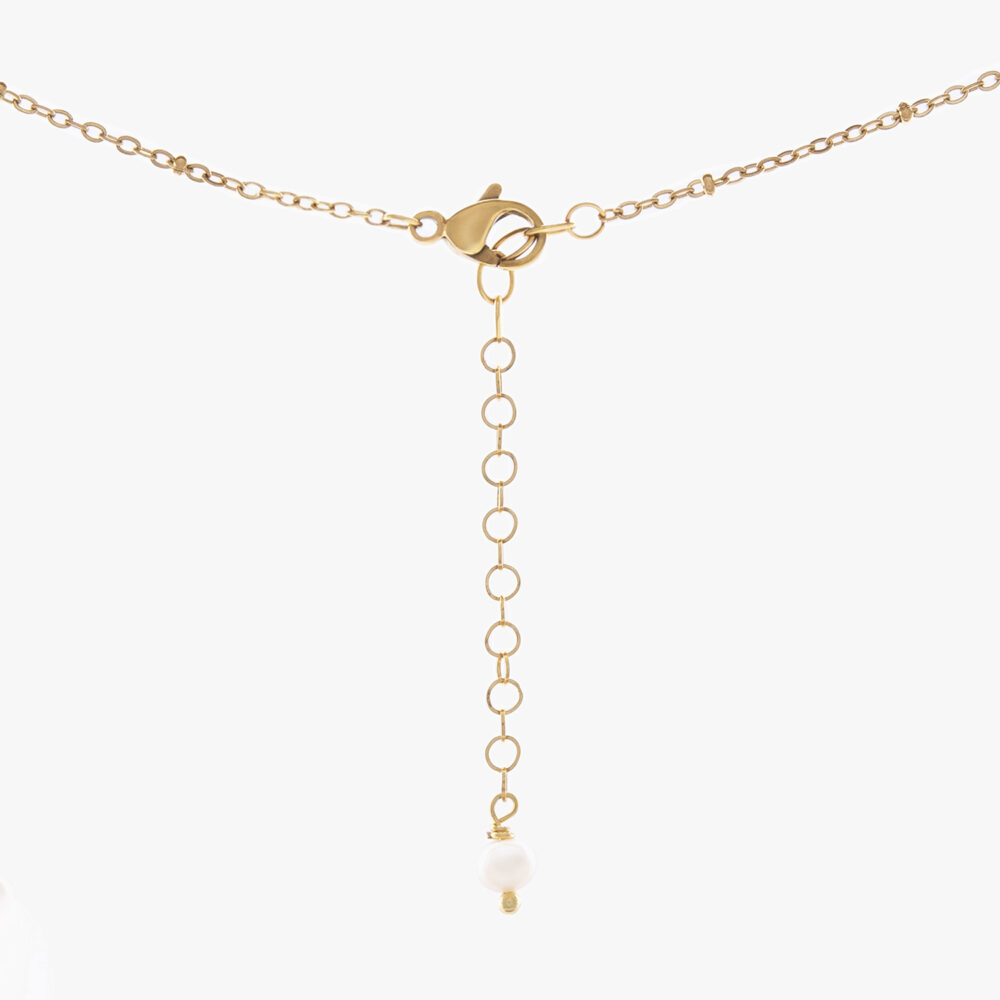 گردنبند مروارید زنانه صنم با آبکاری طلا سری زروار - 2