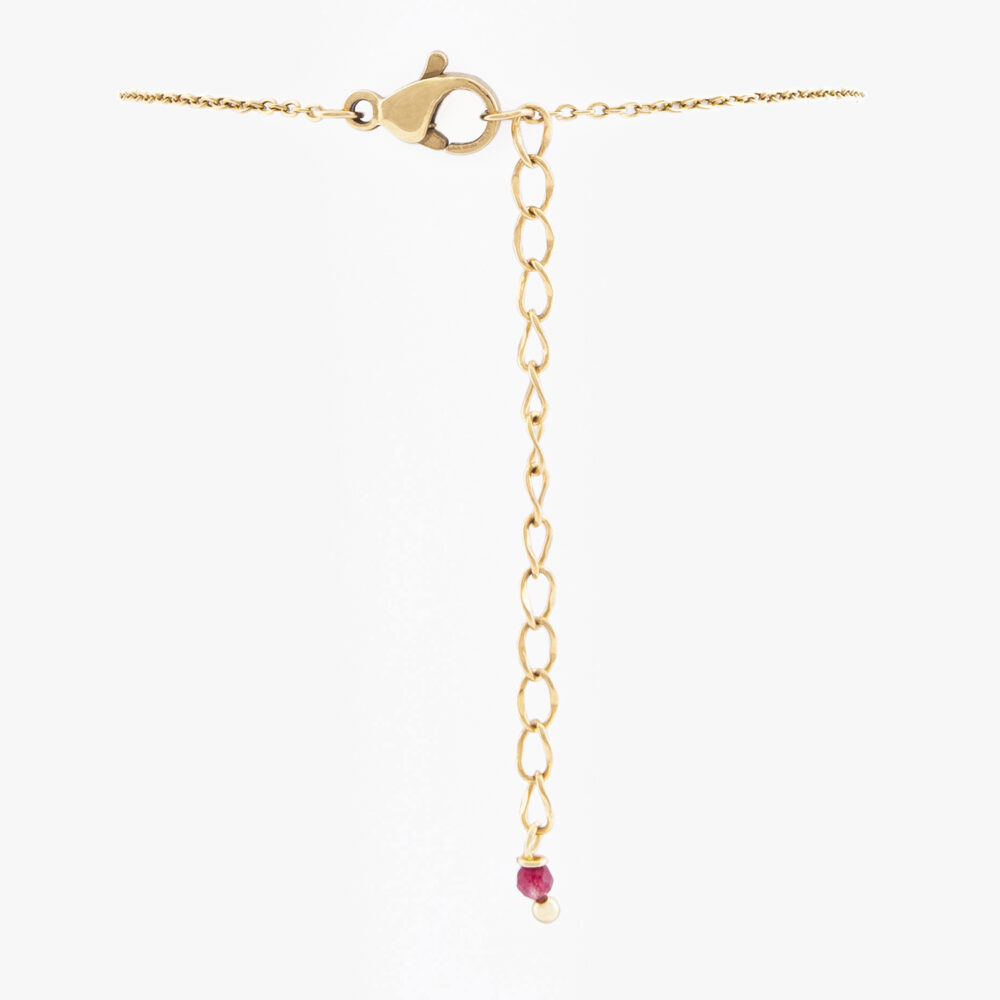 دستبند زنانه ماهیک با ورق طلا و زنجیر سری یزدان - 3