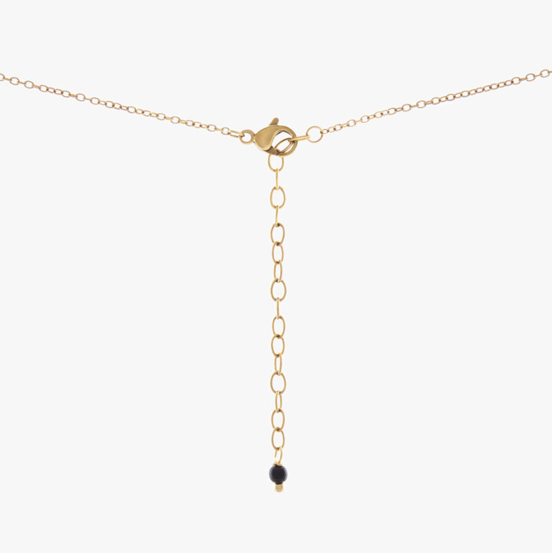 گردنبند زنانه بامشی با ورق طلا و زنجیر سری یزدان - 3