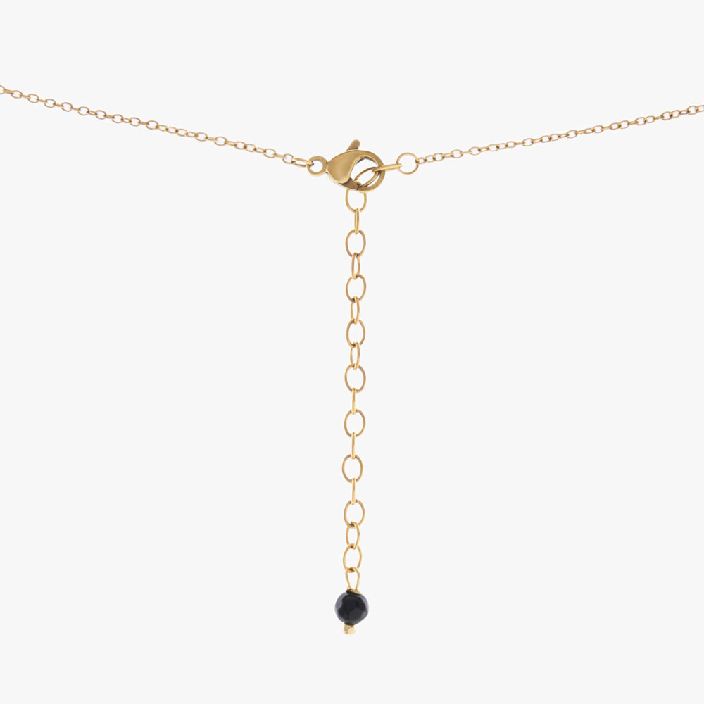 گردنبند زنانه مهنا با ورق طلا و زنجیر سری یزدان - 3