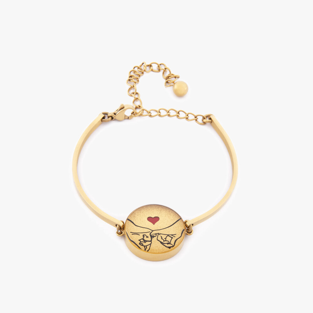 10016498-W.jpg دستبند زنانه آنیسا با ورق طلا و زنجیر سری هما - 1