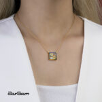 گردنبند زنانه ثنا با ورق طلا و زنجیر سری یزدان - 2