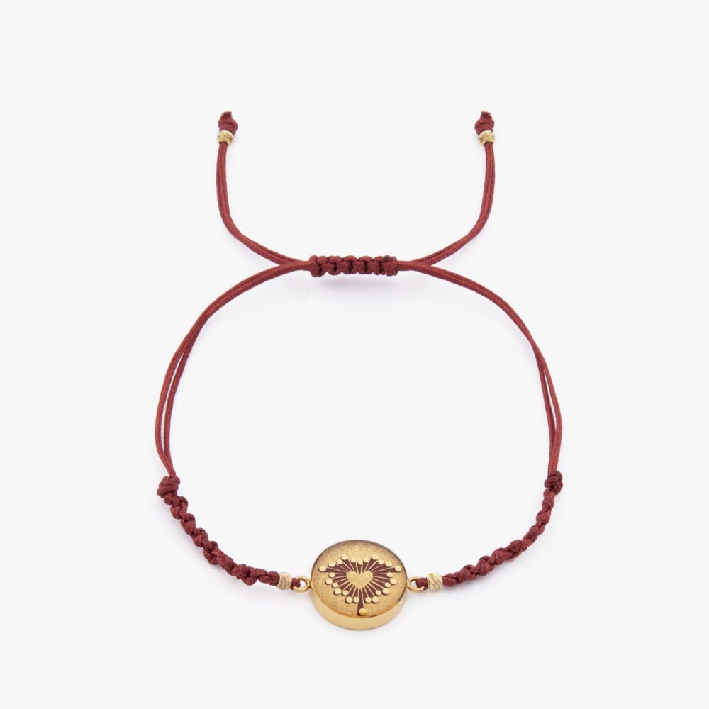 دستبند زنانه آنالی با ورق طلا و بافت سری مانیمو - 1