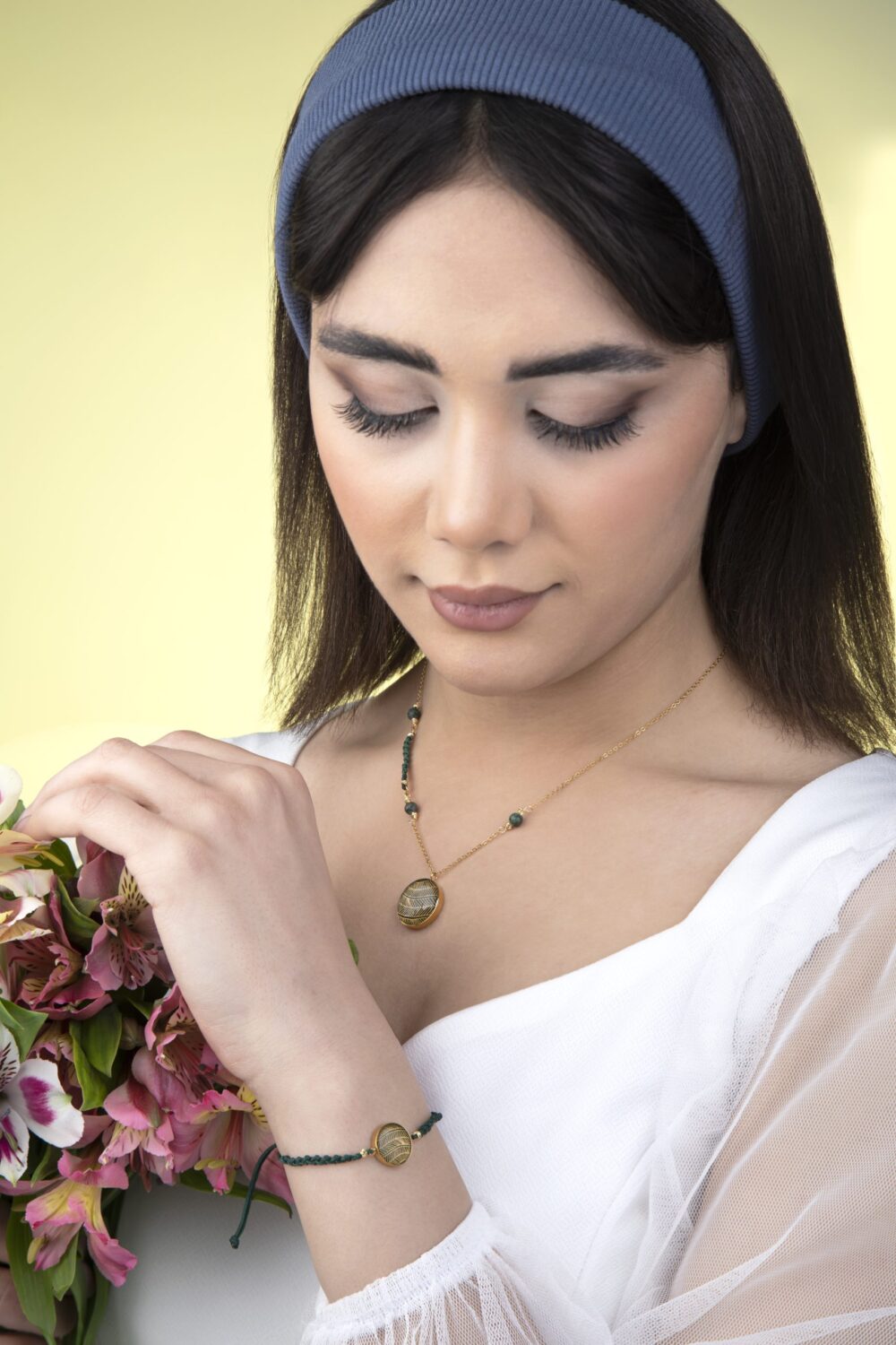 گردنبند زنانه ژاوا با ورق طلا و زنجیر سری مانیسا - 3