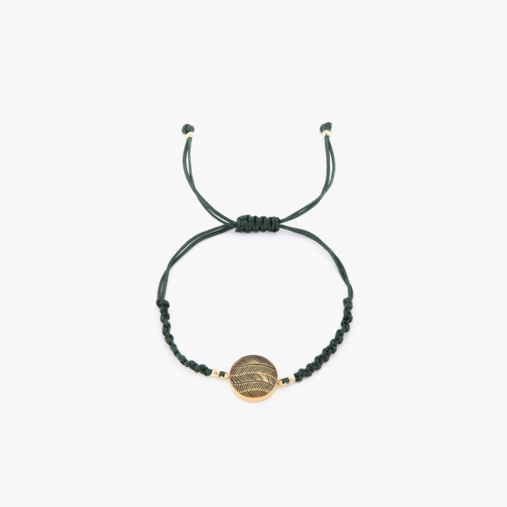 دستبند زنانه ژاوا با ورق طلا و بافت سری مانیسا - 1