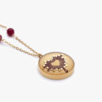 گردنبند زنانه آنالی با ورق طلا و زنجیر سری مانیمو - 2