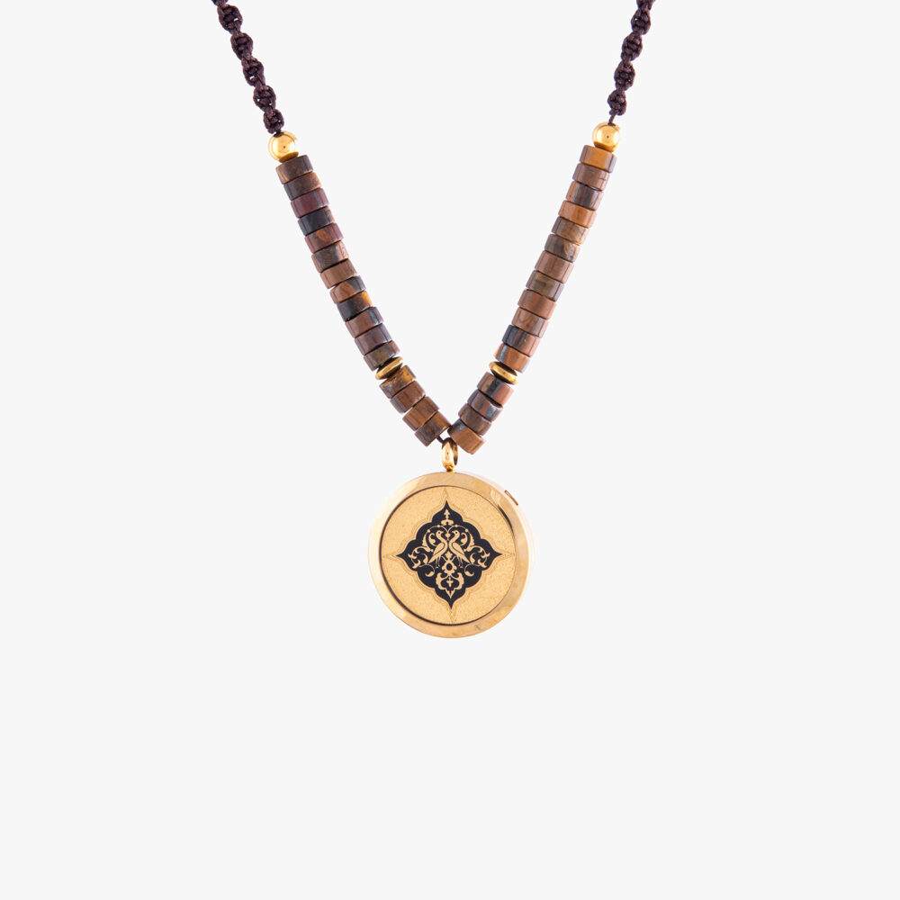 w-19-2.jpg گردنبند زنانه مرغ عشق با ورق طلا و سنگ سری لاکت راز - 1