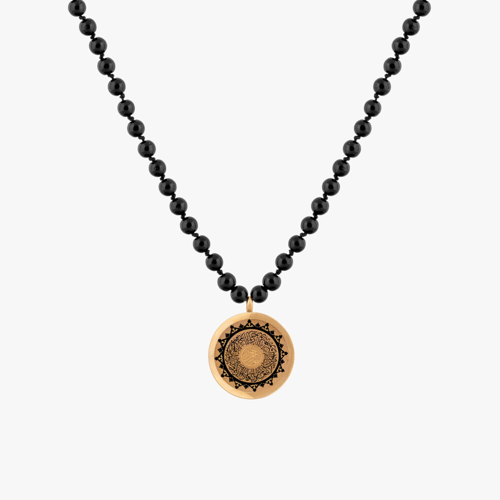 w-4.jpg گردنبند زنانه ان یکاد با ورق طلا و سنگ سری لاکت - 1