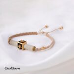 دستبند زنانه محبت با ورق طلا و سنگ سری زینو - 3