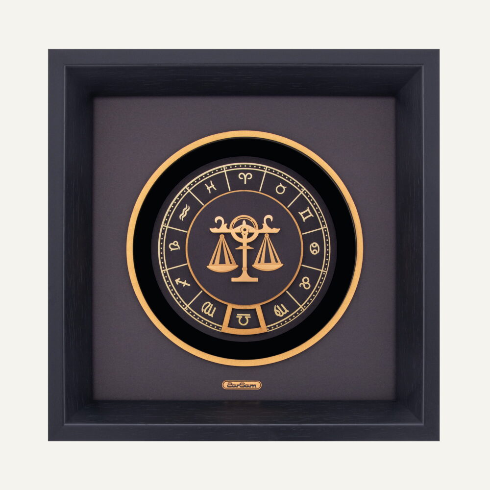 تابلو طلا ماه صور فلکی v2 مهر