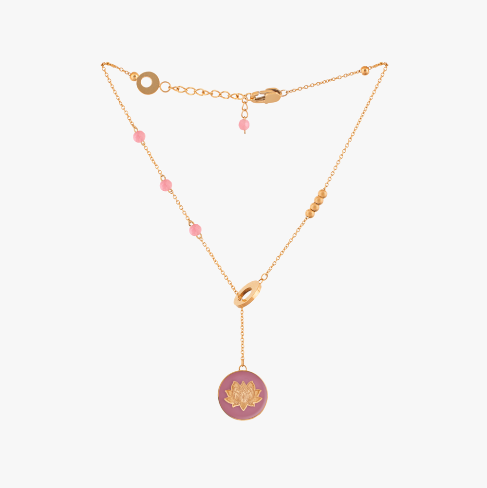 پابند زنانه نیلوفر با ورق طلا سری رها - 1