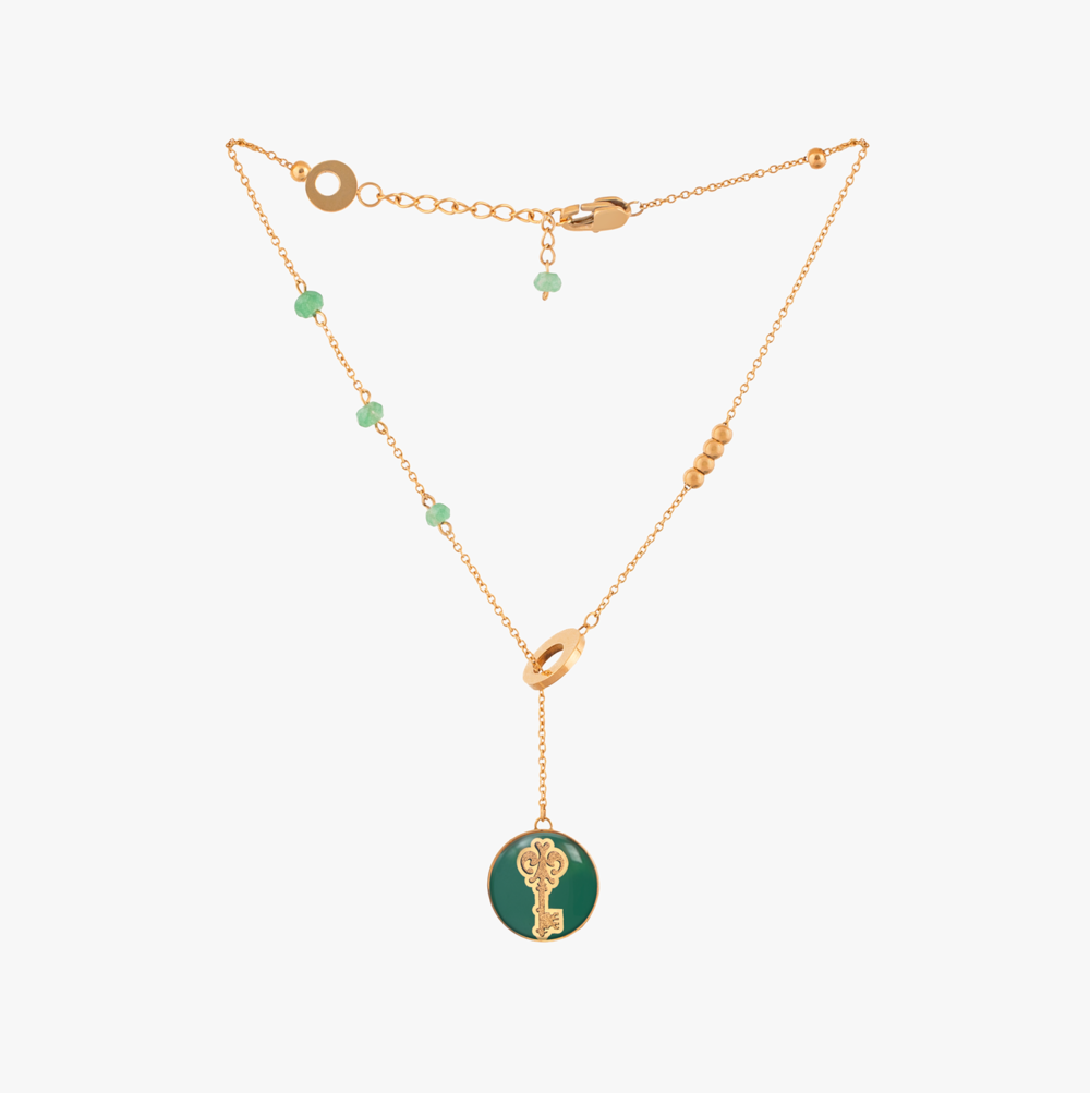 پابند زنانه کلید با ورق طلا سری رها - 1