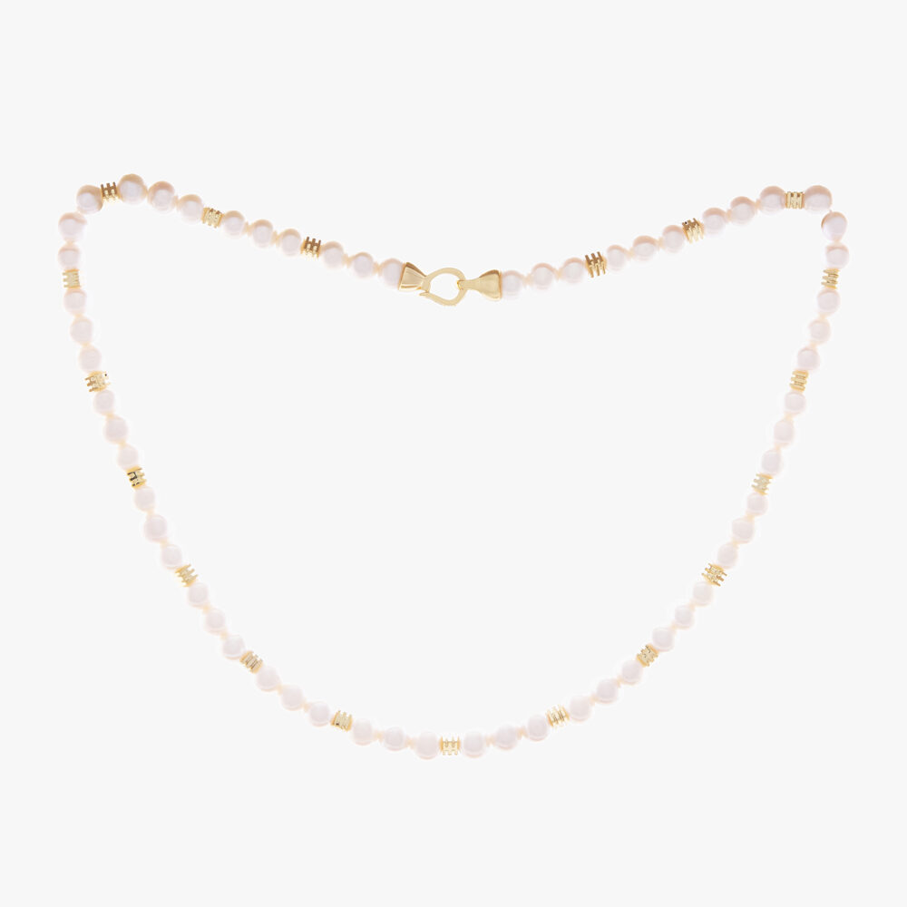 10016017-W.jpg گردنبند مروارید زنانه تینا با آبکاری طلا سری زروار - 1