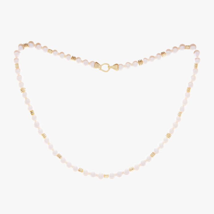 گردنبند مروارید زنانه تینا با آبکاری طلا سری زروار