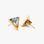 گوشواره زنانه نوژا با ورق طلا سری هور - 3