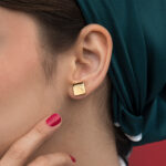 گوشواره زنانه مهنا با ورق طلا سری یزدان - 2