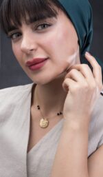 گردنبند زنانه الله با ورق طلا و زنجیر سری نشان - 2