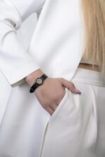 دستبند مردانه آذر با ورق طلا و چرم سری جهان - 3