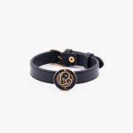 دستبند مردانه دی با ورق طلا و چرم سری جهان