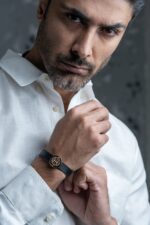 دستبند مردانه اسفند با ورق طلا و چرم سری جهان - 2