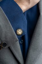 دکمه سردست مردانه ببر با ورق طلا سری فلک - 2