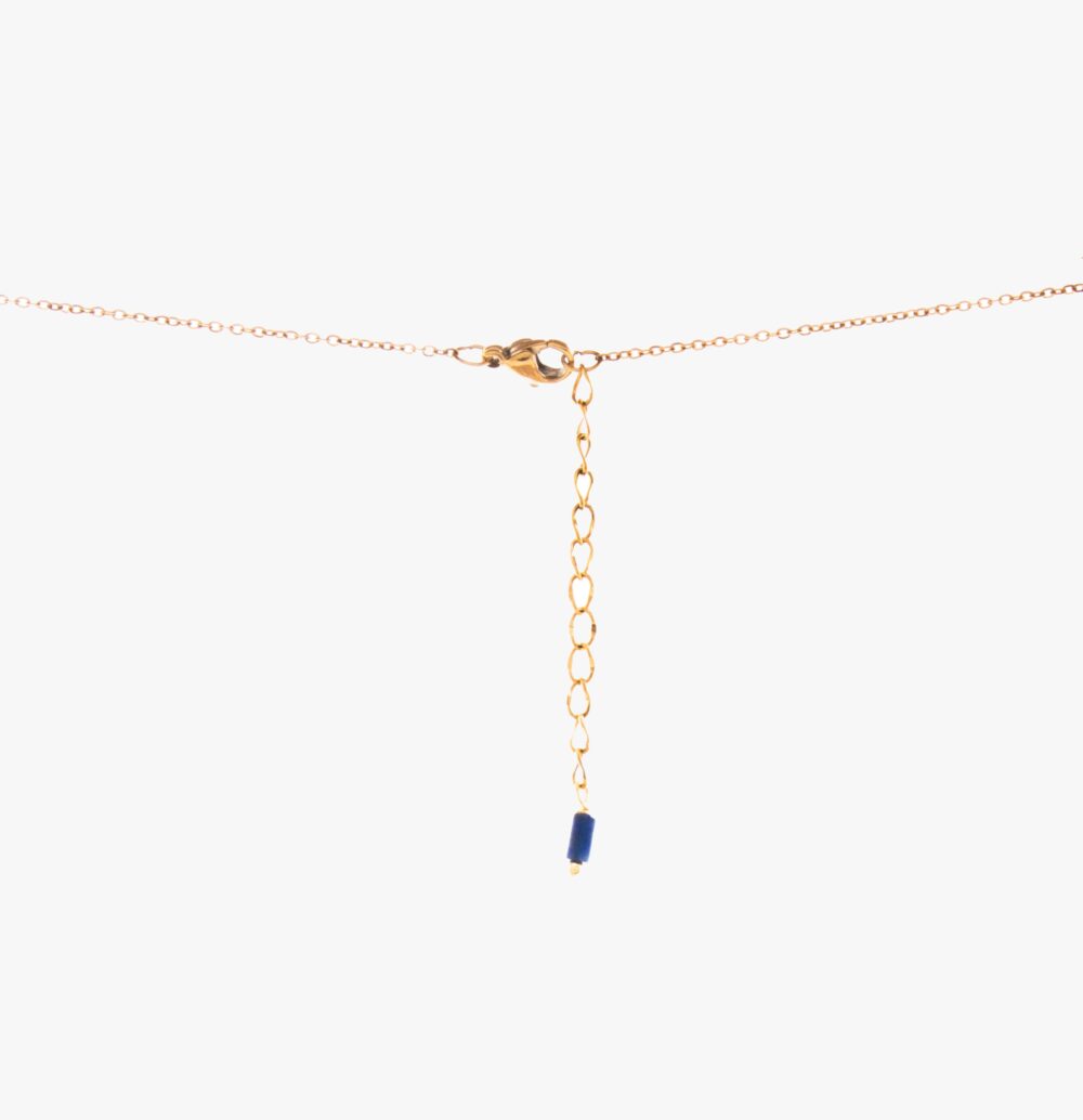 گردنبند زنانه هیچ با ورق طلا و زنجیر سری طوق - 5