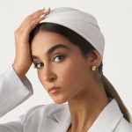 گوشواره میخی ورق طلا زنانه هیچ سری طوق