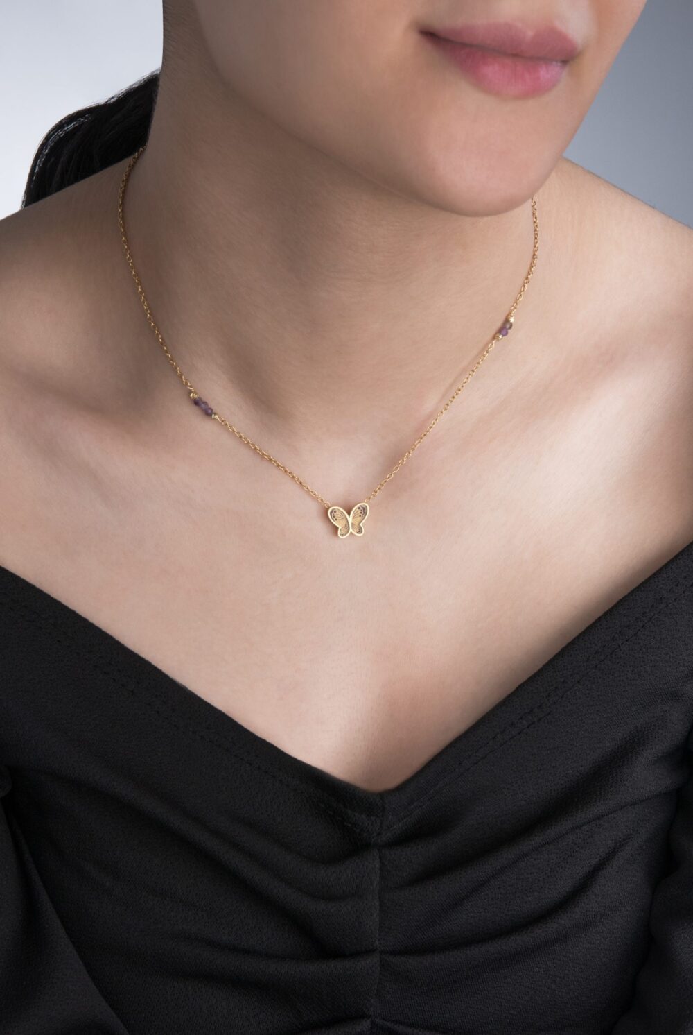 گردنبند الینا سری پروانه - 2