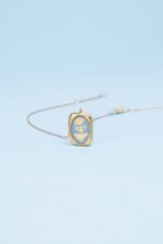 گردنبند زنانه بهار با ورق طلا و زنجیر سری شهرزاد - 4