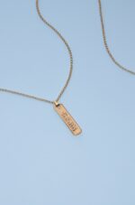 گردنبند مردانه فرجام با ورق طلا و زنجیر سری آرشا - 4