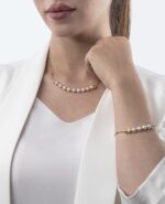 دستبند مروارید زنانه نیلا با آبکاری طلا سری زروار - 4