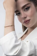 دستبند مروارید زنانه نیلا با آبکاری طلا سری زروار - 2