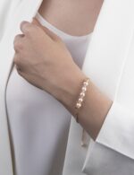 دستبند مروارید زنانه نیلا با آبکاری طلا سری زروار - 3