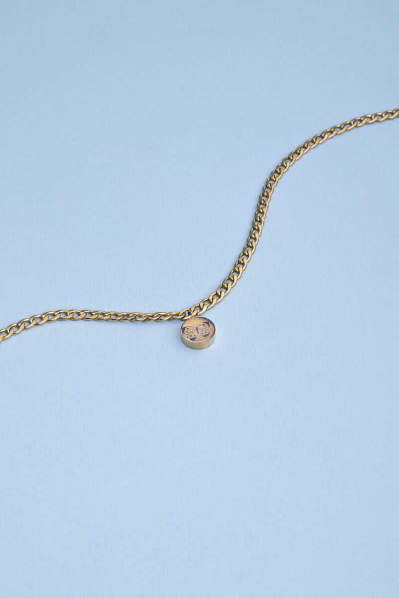 گردنبند زنانه ورق طلا و زنجیر فرانک سری مانیمو - 2