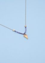 گردنبند زنانه آلما با ورق طلا و زنجیر سری بستنی - 3