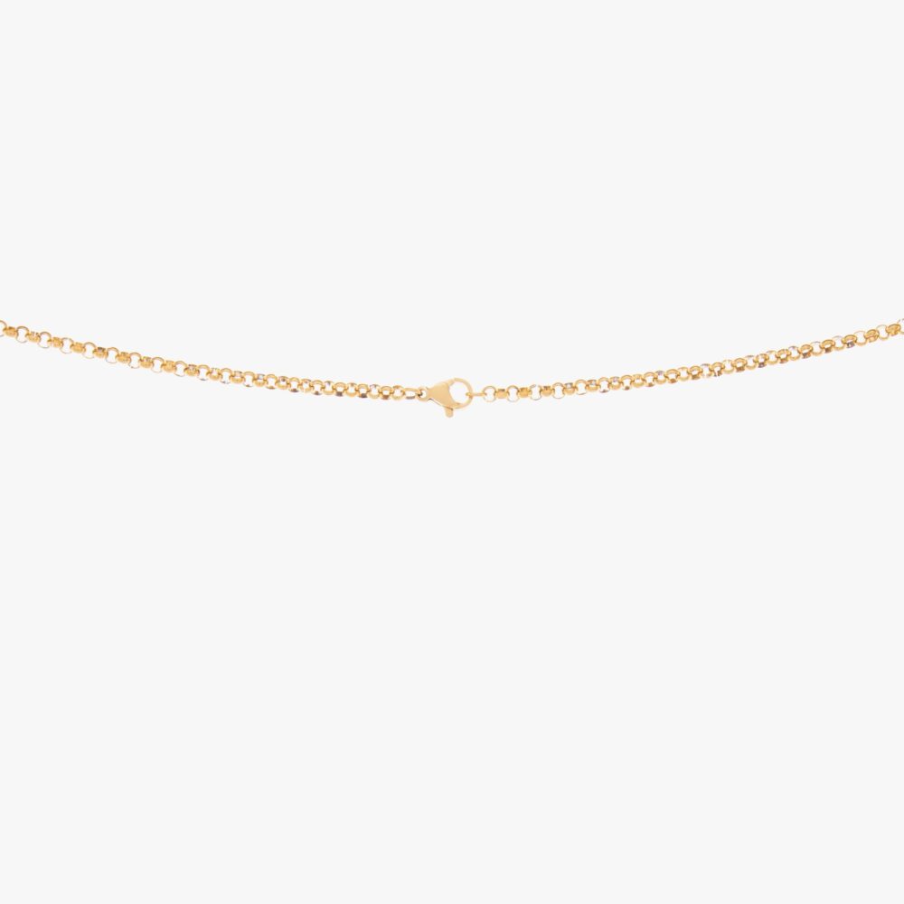 گردنبند مردانه آسا با ورق طلا و زنجیر سری والا - 4