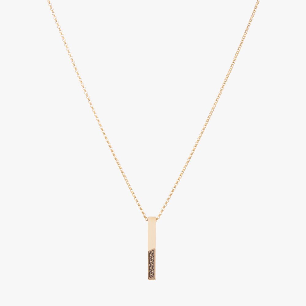 10017857-G2 گردنبند مردانه آسا با ورق طلا و زنجیر سری والا - 1