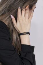 دستبند زنانه اسفند با ورق طلا و چرم سری سپهر - 2