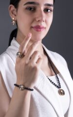 دستبند زنانه کهکشان با ورق طلا و سنگ سری مانی کلاسیک - 3