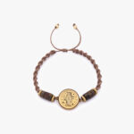 دستبند زنانه خرداد V2 با ورق طلا و سنگ سری صنم