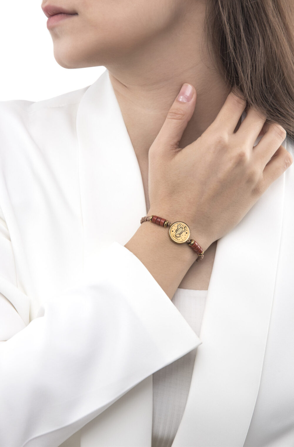 دستبند زنانه آبان V2 با ورق طلا و سنگ سری صنم - 2