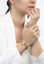 دستبند زنانه بهمن V2 با ورق طلا و سنگ سری صنم - 2