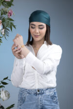 دستبند زنانه مروا با ورق طلا و زنجیر سری مانیمو - 6