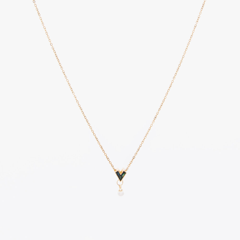 گردنبند مروارید زنانه بنیتا با آبکاری طلا سری زروار - 1