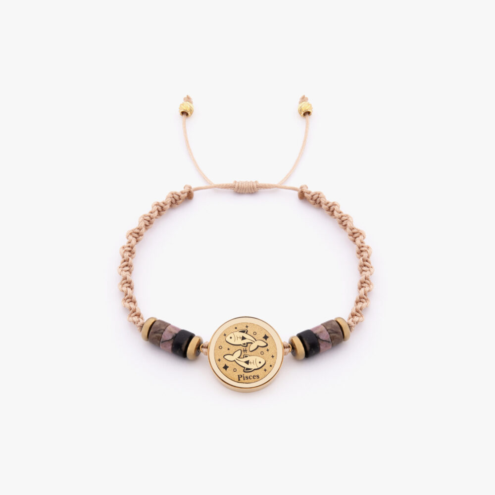 دستبند زنانه اسفند V2 با ورق طلا و سنگ سری صنم - 1