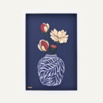 تابلو طلا طبیعت نیلوفر