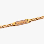 دستبند بچه گانه سبحان با ورق طلا و زنجیر سری کارتیه کودک - 4